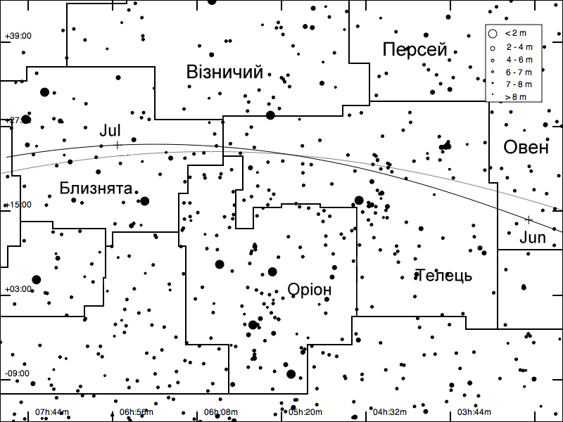Видимий шлях Меркурія у 2010 р. (продовження 4)
